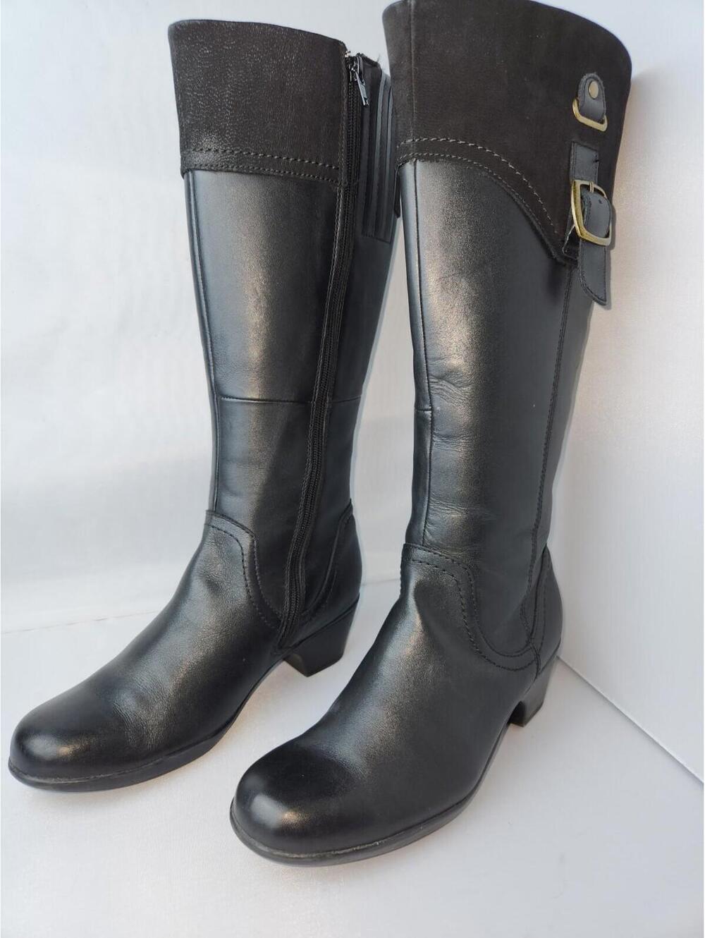 Clarks Women's Marilyn Abby Knee High Boots, Black, Size 8.5 M